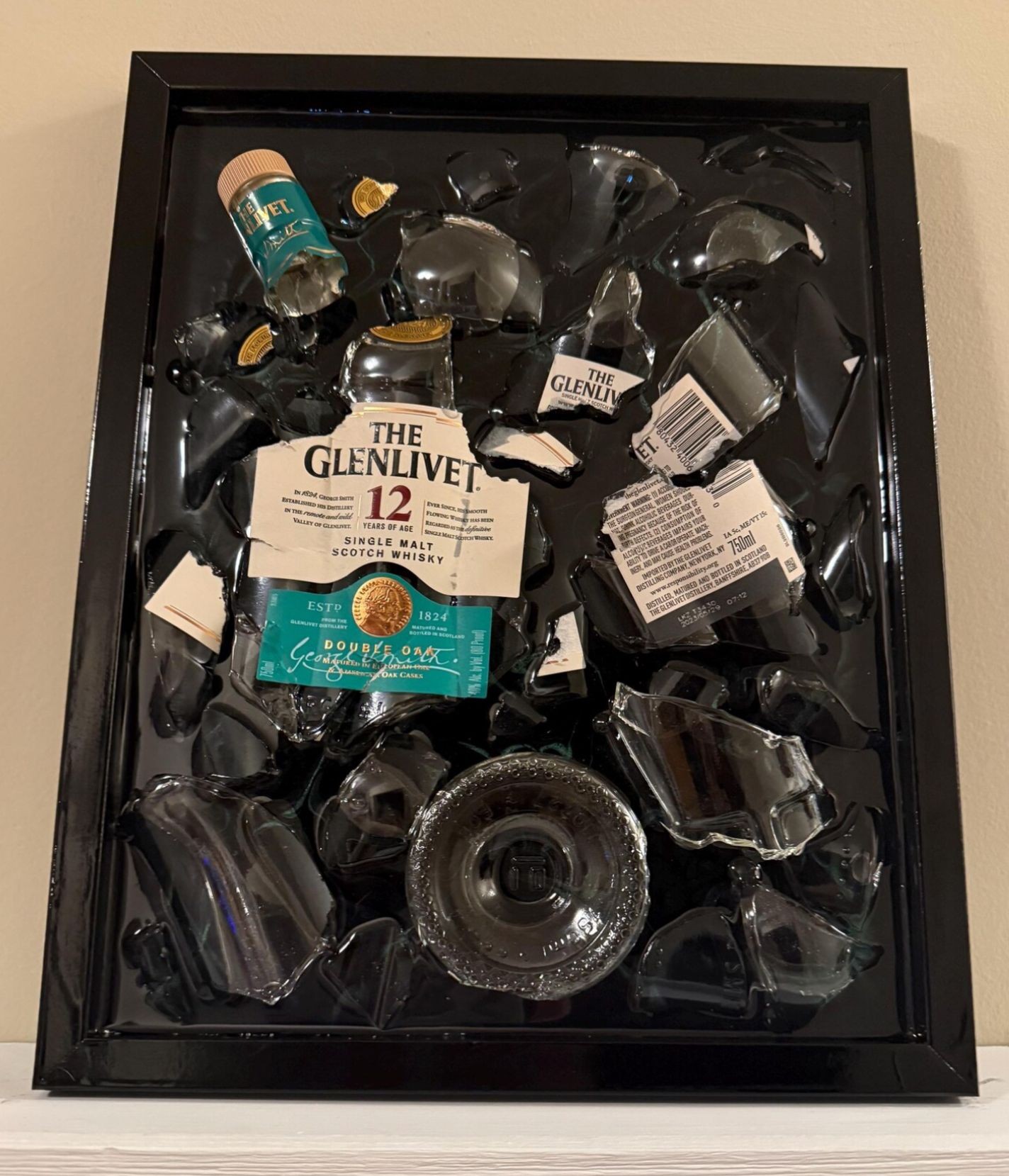 Creative Collections Glenlivet 12 Broken Bottle Art